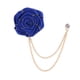 thumbnail image 2 of Broche de borla de pétalos de rosa, prendedor de solapa, trajes de hombre, decoración de moda, broche de traje de novio, cadenas colgantes, broches de Azul, 2 of 5