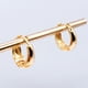 thumbnail image 3 of Aros Argollas Bombeadas, Plata 925 Enchapadas en Oro 24k, 3 of 4