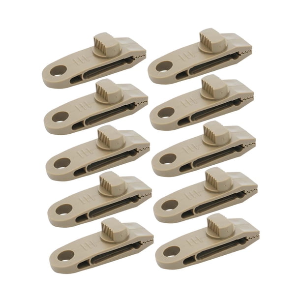 10 Clips Para Lonas Resistentes Para Toldos De Barcos, Lonas, Sujetadores Portátiles, Abrazaderas Para Carpas, Color Marrón Claro