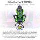 thumbnail image 3 of Silla Gamer Empoli Odín Ergonómica Apoyapiés Verde, 3 of 4