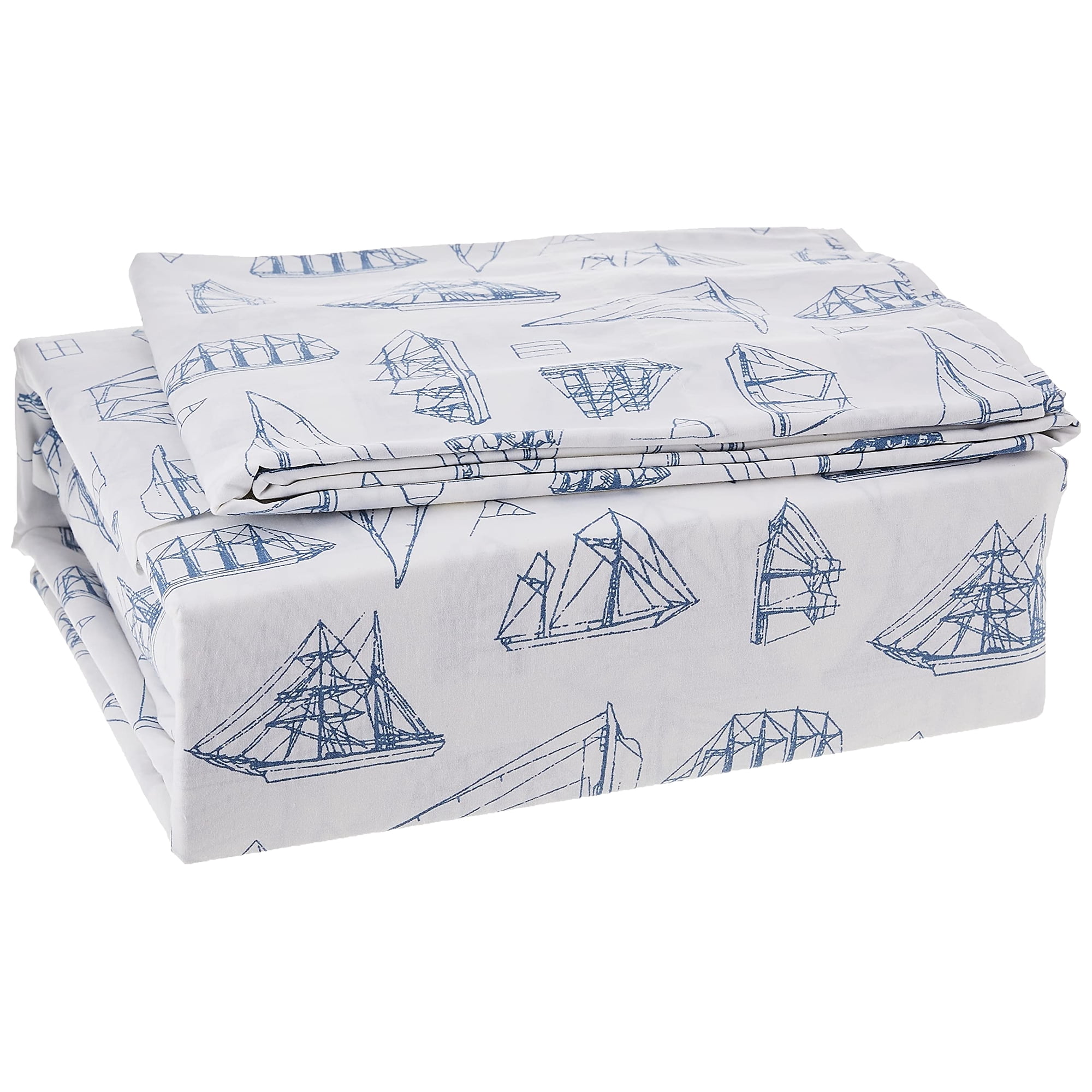 Juego De Sábanas Nautica King Size, 100% Algodón Percal