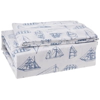 Juego De Sábanas Nautica King Size, 100% Algodón Percal