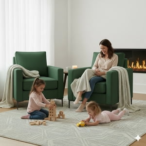 Sitial Home - Juego De Poltronas Arthur Verde Botella