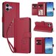thumbnail image 2 of Funda Cartera Trébol para iPhone 16 con Ranuras Tarjetas y Carga Inalámbrica Rojo, 2 of 6