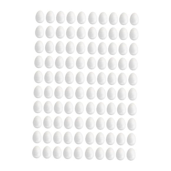 Huevos De Espuma Sin Pintar Para Proyectos De Decoración De Educación Infantil, 4 Cm, 100 Unidades