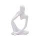 thumbnail image 3 of Pensador Escultura Estatuilla Hogar Estatuas Moderna Librería Decoración Blanco Izquierda, 3 of 3