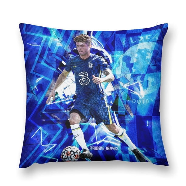 Christian PulisicFundas de almohada de terciopelo con tema, regalos de funda de almohada, decoración para el hogar, cojín de lanzar, regalo de cumpleaños para fans y parejas. 50*50cm.