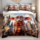 thumbnail image 1 of 3pcs Bedding set Bedding Set | 3pcs Magical Elf & Castle Print Duvet Cover Polyester, 1 of 1