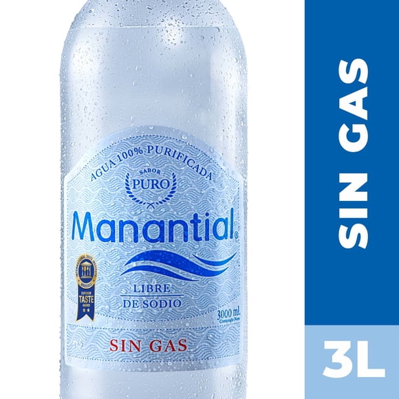 Agua Purificada Sin Gas Botella, 3 L