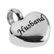 thumbnail image 4 of acero inoxidable amor corazón urna colgante conmemorativo cremación ceniza marido, 4 of 5