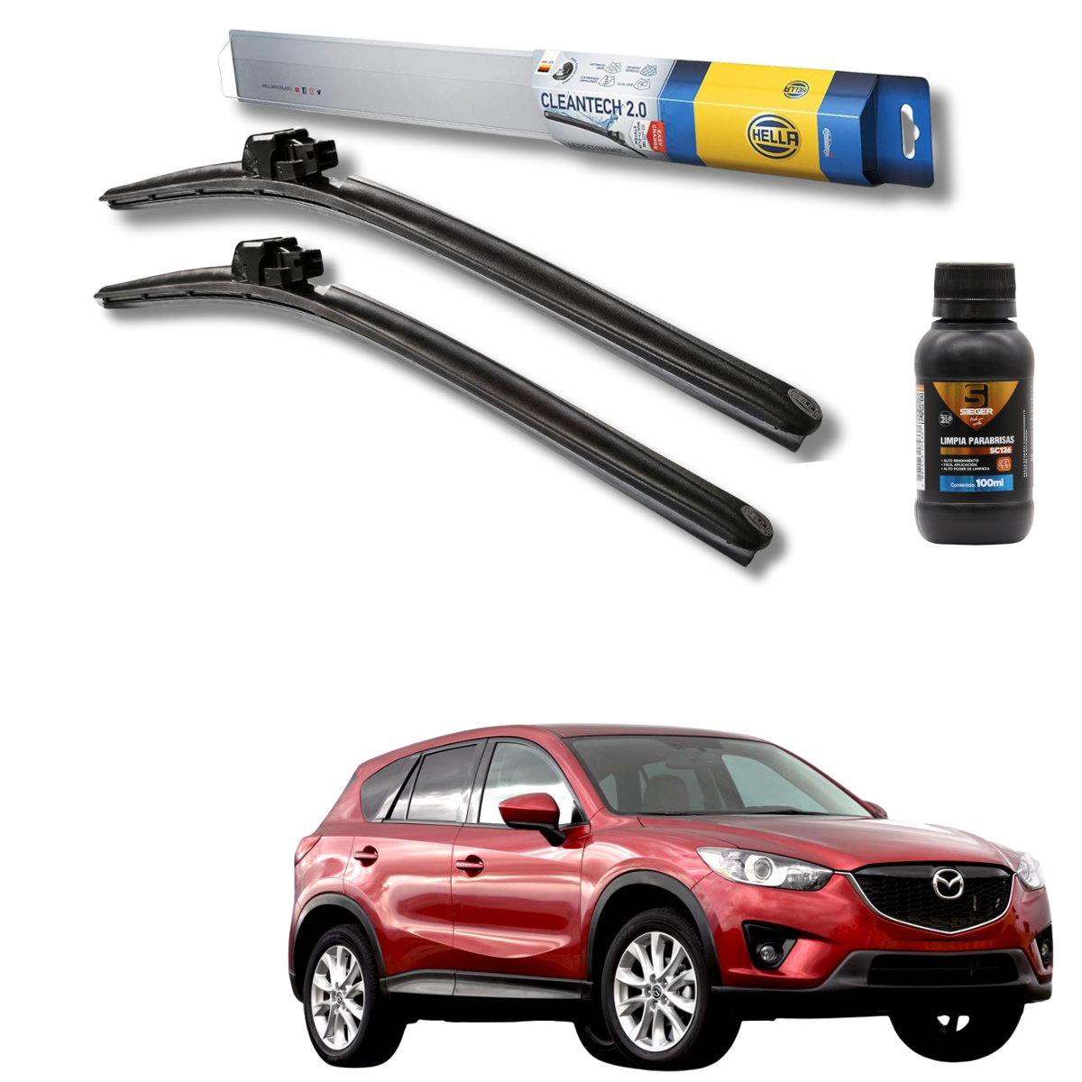 Plumillas Hella Cleantech Para Mazda Cx-5 2012-2016