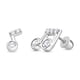 thumbnail image 1 of Aros de Nota Musical con Circones Transparentes de Plata 925, 1 of 2