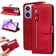 thumbnail image 1 of Funda con Cremallera para OPPO A5x 4G/5G, Carcasa Cartera de Cuero PU con Soporte y Tarjetero, 1 of 5