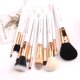 thumbnail image 2 of Set de brochas de maquillaje Z'OREYA Travel, 12 unidades con soporte, color blanco, 2 of 9