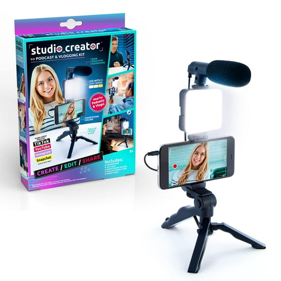Kit de podcasts y vlogs Canal Toys Studio Creator con trípode