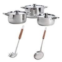 Arthome - Set Bateria De Cocina 8 Piezas Acero Inoxidable Coc16