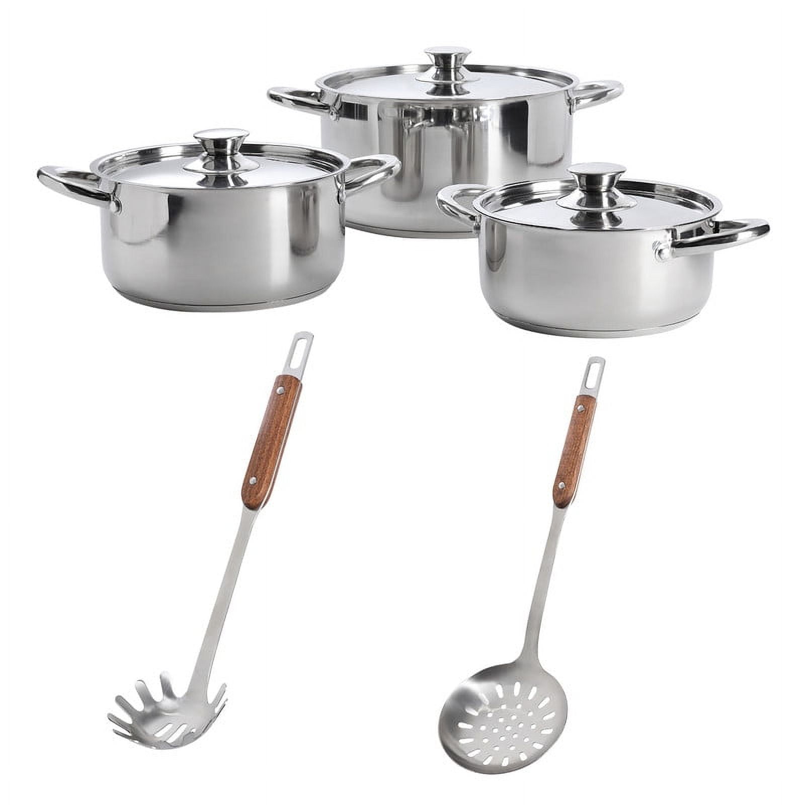 Arthome - Set Bateria De Cocina 8 Piezas Acero Inoxidable Coc16