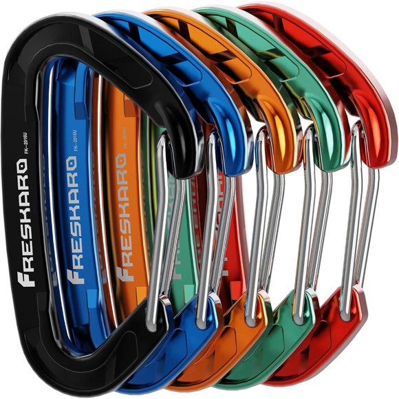 FresKaro 15 kN (3372 lb) Heavy Duty Wiregate Carabiners, resistentes