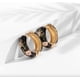 thumbnail image 3 of Pendientes bohemios con diseño de flores para mujer (negros), 3 of 3
