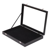 Magideal - Bandeja De Joyería Soporte Para Presentación De Joyería Soporte Para Presentación De Joyería Bandeja Para Collares Encimera A Prueba De Polvo Con Cubi Negro