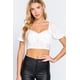 thumbnail image 1 of Top Corto de Satén Fruncido con Escote Halter, 1 of 5