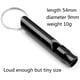 thumbnail image 2 of Silbatos de aluminio EDC para emergencias deportivas y supervivencia, paquete de 10, con llavero., 2 of 6