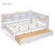 thumbnail image 3 of Wooden Full Size DayBed with 2 Drawers, DayBed with Storage Shelf and USB Charging Ports,White(old SKU N733S170505K), 3 of 3