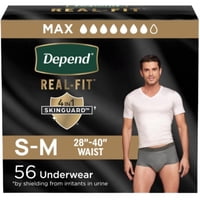 Ropa Interior Para Incontinencia Depend Real Fit Hombre S/M 56 Unidades
