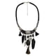 thumbnail image 1 of joyas vintage turquesa borlas gargantilla bohemia collar de declaración negro, 1 of 5