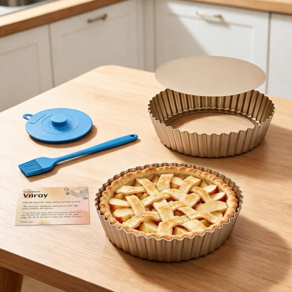 Molde para tarta Vnray 24 cm, juego de 2 con fondo desmontable