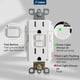thumbnail image 5 of GFCI Outlet Amico, paquete de 15 amperios, 6 unidades, diseño más delgado, blanco para interiores, 5 of 9