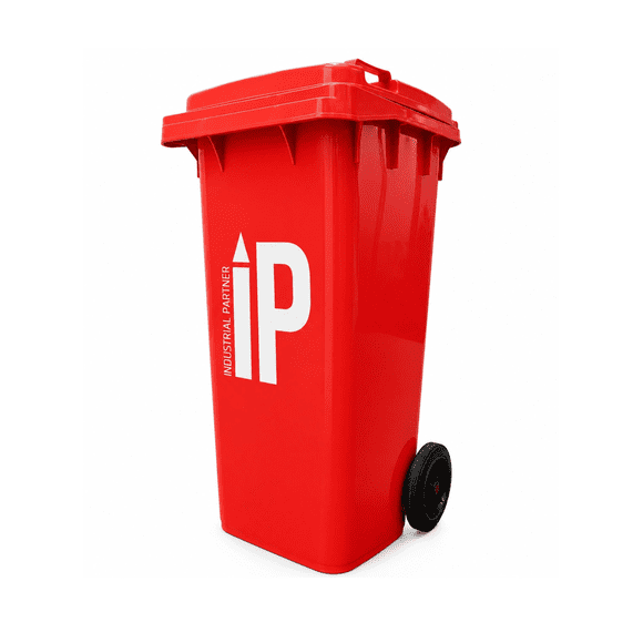 Contenedor de basura plastico 120 litros color Rojo