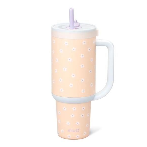 Vaso Ello Oasis de 1,2 litros con asa y pajitas retráctiles