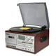 thumbnail image 1 of Tocadiscos de vinilo LoopTone 9 en 1 Bluetooth de 3 velocidades plateado, 1 of 3