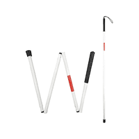 Genérico - Baston Para Invidente Ciego Plegable Ajustable C/Reflejante