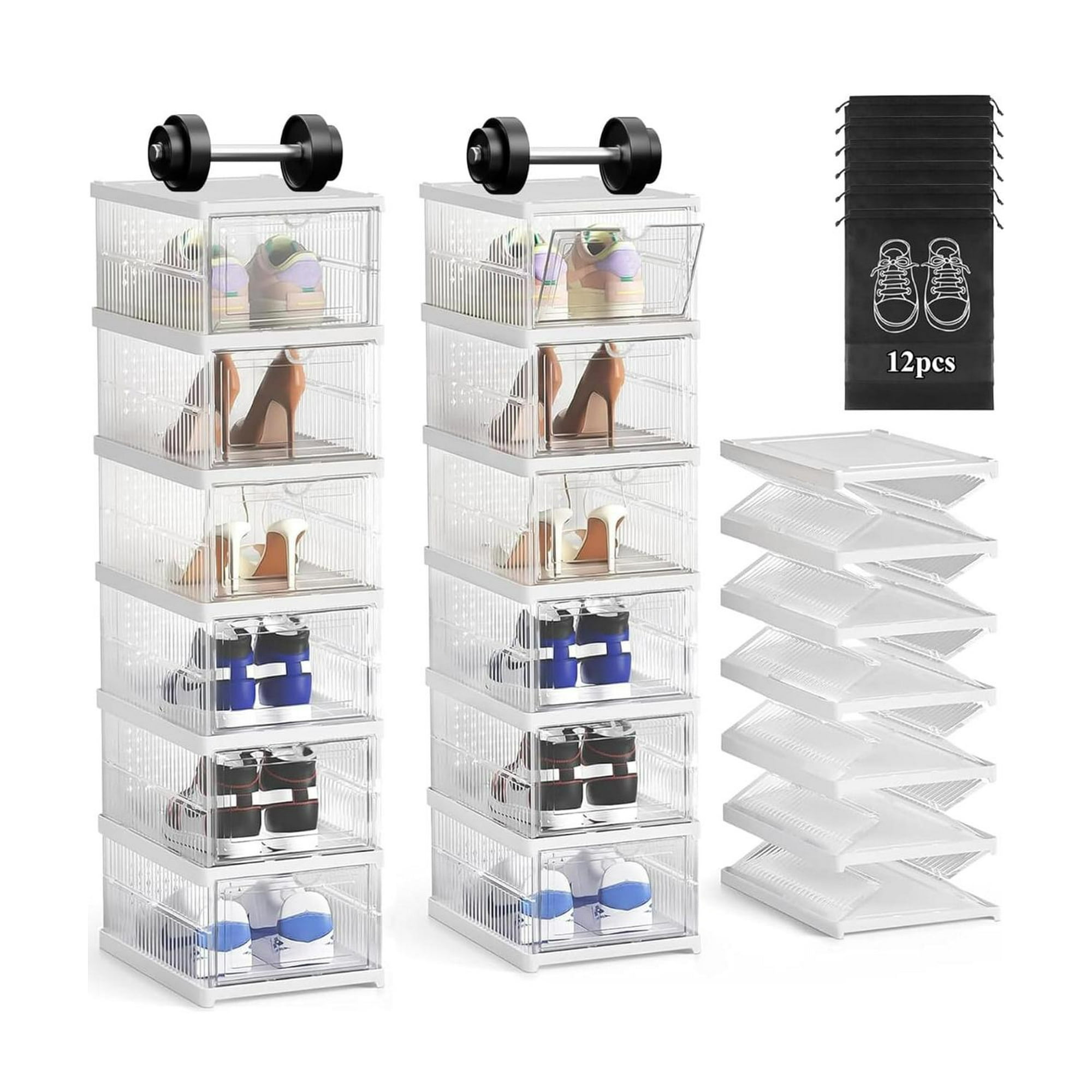 Genérico - Cajas De Zapatos 6 Niveles Blanco