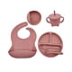 thumbnail image 4 of Juego De Alimentación De Silicona De 6 Uds., Juego De Cuencos De Succión De Silicona Para Niños Y Niñas, Color Rosa, 4 of 5