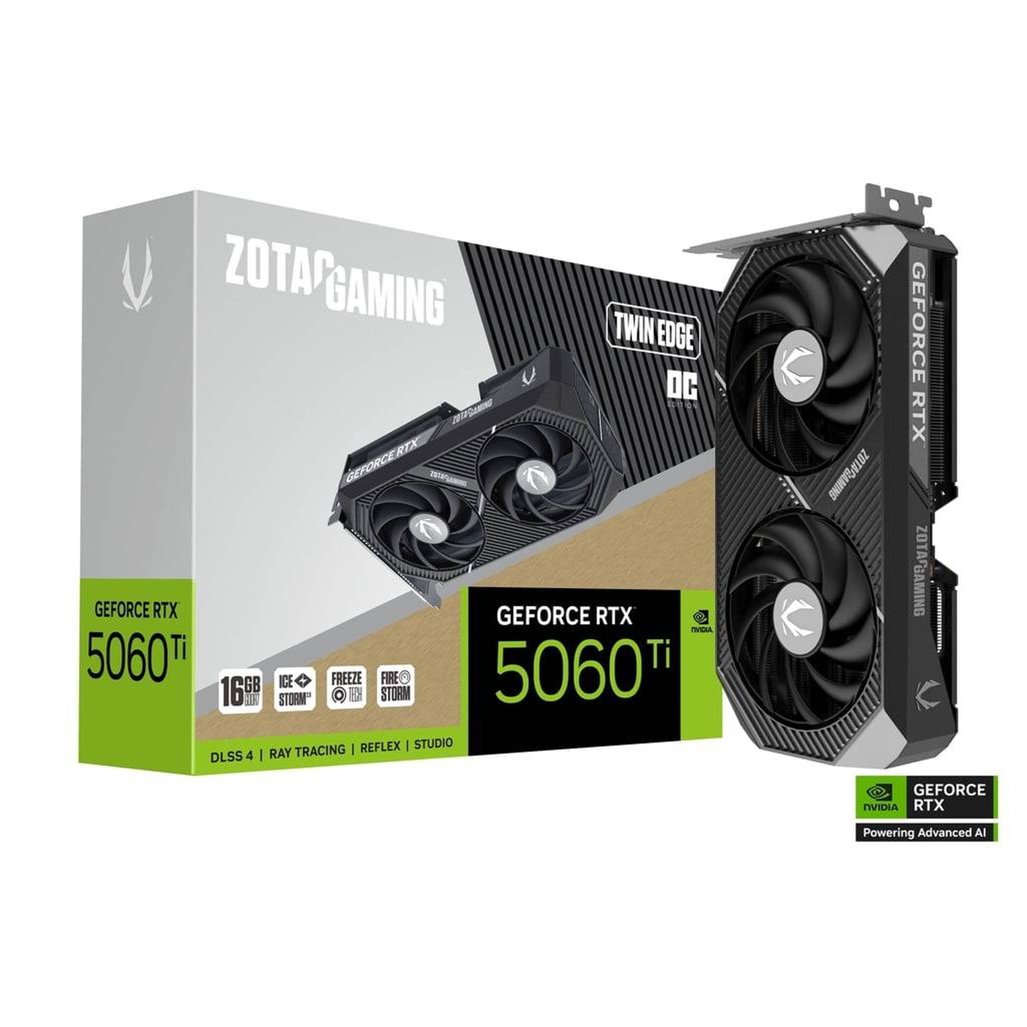 Tarjeta De Video Zotac Gaming Nvidia Geforce Rtx 5060 Ti 16gb Twin Edge Oc, 16gb Gddr7, 128-bit