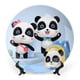 thumbnail image 1 of Babybus Plato decorativo de porcelana fina (bone china), plato decorativo de cerámica para hogar, oficina, soporte de pared, platos decorativos para dormitorio - 6 pulgadas (15 cm), 1 of 6