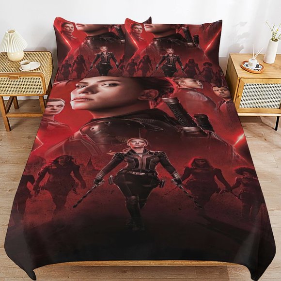Black Widow Bedding Sets Ultra Soft Skin-Friendly Duvet Cover 3 Piece, Cute Comforter Cover Bed Set for Boys Girls Kids