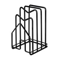 Bothyi - Estante De Metal Para Tapa De Olla, Estante Para Tabla De Cortar, Soporte Para Platos, Organizador De Cocina, Color Negro