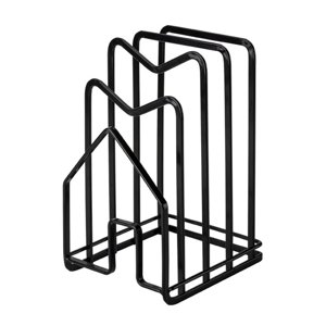 Bothyi - Estante De Metal Para Tapa De Olla, Estante Para Tabla De Cortar, Soporte Para Platos, Organizador De Cocina, Color Negro