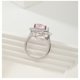 thumbnail image 4 of Anillos de Compromiso Elegantes de Corte Radiante para Mujer Anillo de Boda de Hielo Triturado de 8 Quilates Plata de Ley CZ Llamativos Anillos de Cóctel Rosas para Ella, 4 of 7