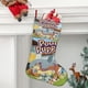 thumbnail image 2 of Pound Puppies Tema: Calcetines de Navidad, fino lino blanco para colgar en escaleras y chimenea, decoración navideña para el hogar, regalo de Navidad.54cm×38cm, 2 of 5