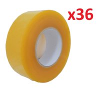 Castletec - Pack 36 Cintas De Embalaje Transparente 300 Mts 48Mm Ancho
