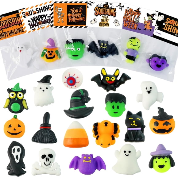 Juguetes mochi antiestrés de Halloween DKJOAZ, paquete de 24, recuerdos para fiesta