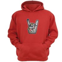 Genérico - Polerón Canguro Rock Rojo Talla Xl Unisex