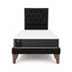 thumbnail image 3 of Cama Plaza y Media Negro Capitoné + Colchon Mery Desing, 3 of 9