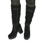 thumbnail image 2 of Bota Alta Gamuza Mujer 13 Yassne Negro, 2 of 5