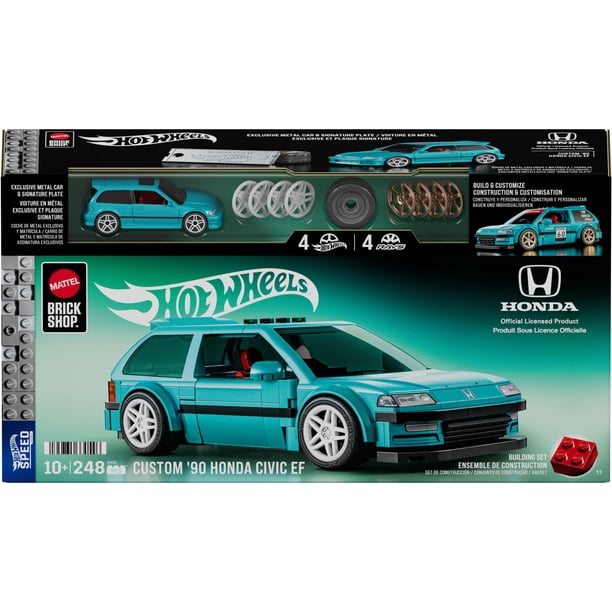 Autos a escala 1:32 Mattel Brick Shop Speed Custom '90 Honda Civic